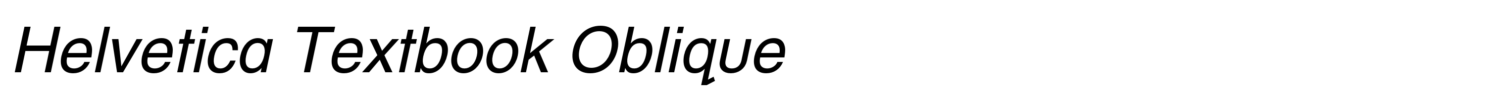 Helvetica Textbook Oblique